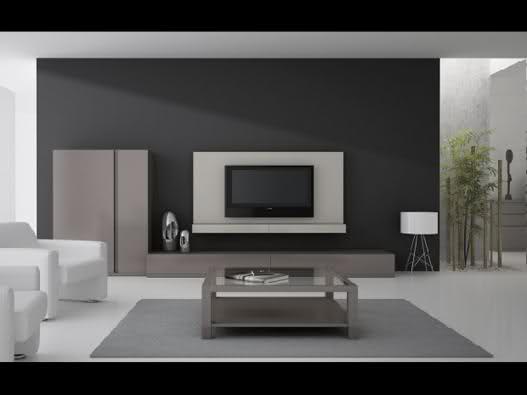 Paredes y muebles del salón decoración todoexpertos.com Muebles color gris