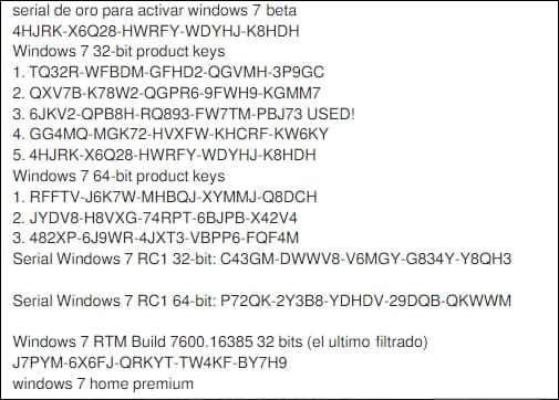 Seriales De Oro Windows 7 Home Premium 32 Bits