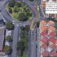 Que carril me corresponde en este caso (dos carriles => 3 carriles en la rotonda)