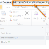 Como corrigir o erro cuando o Outlook não está respondendo