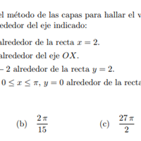 Métodos de capas cilíndricas para hallar el volumen