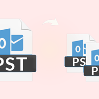 How do i break outlook pst?