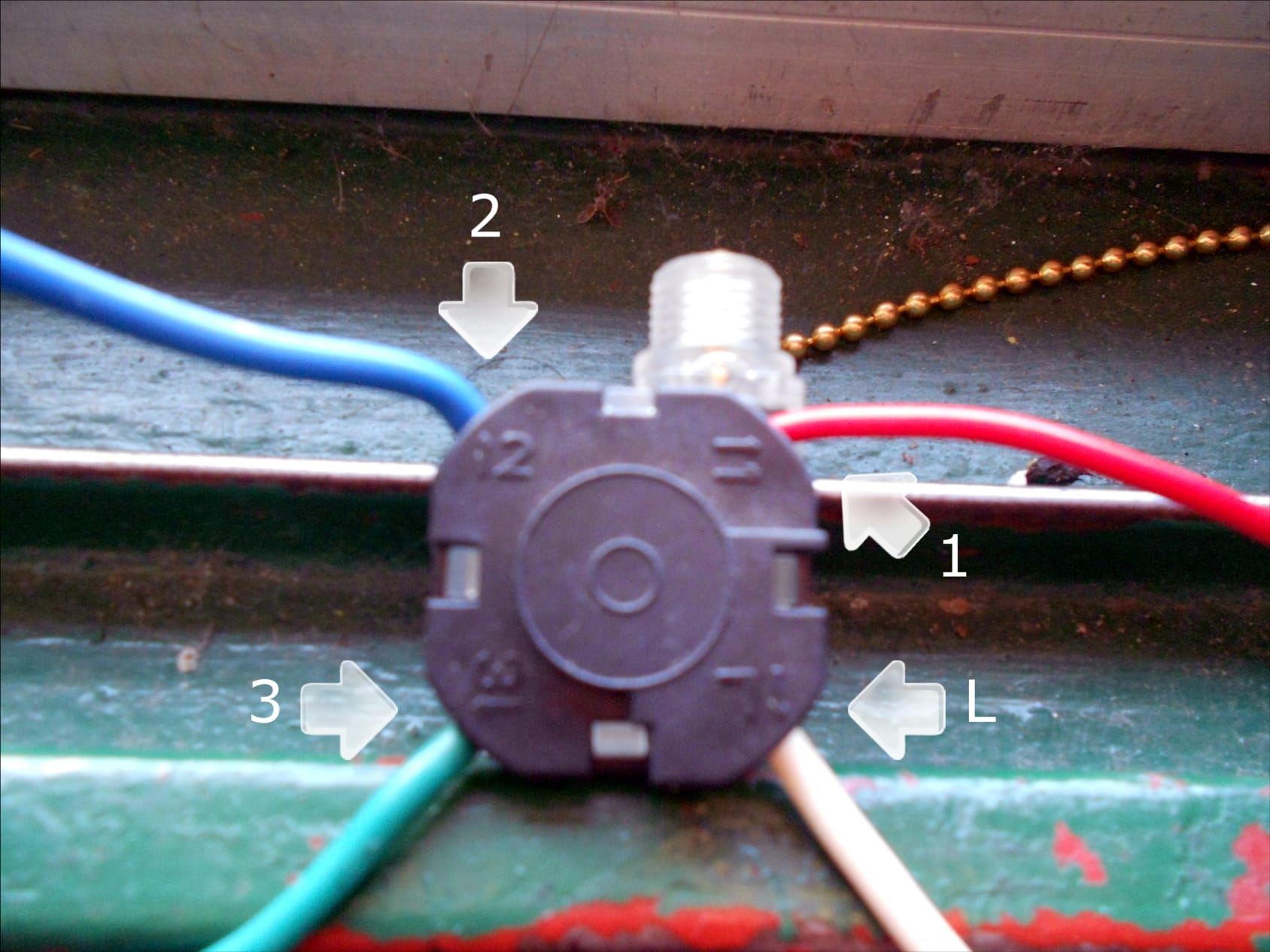 Interruptor de tres velocidades de ventilador