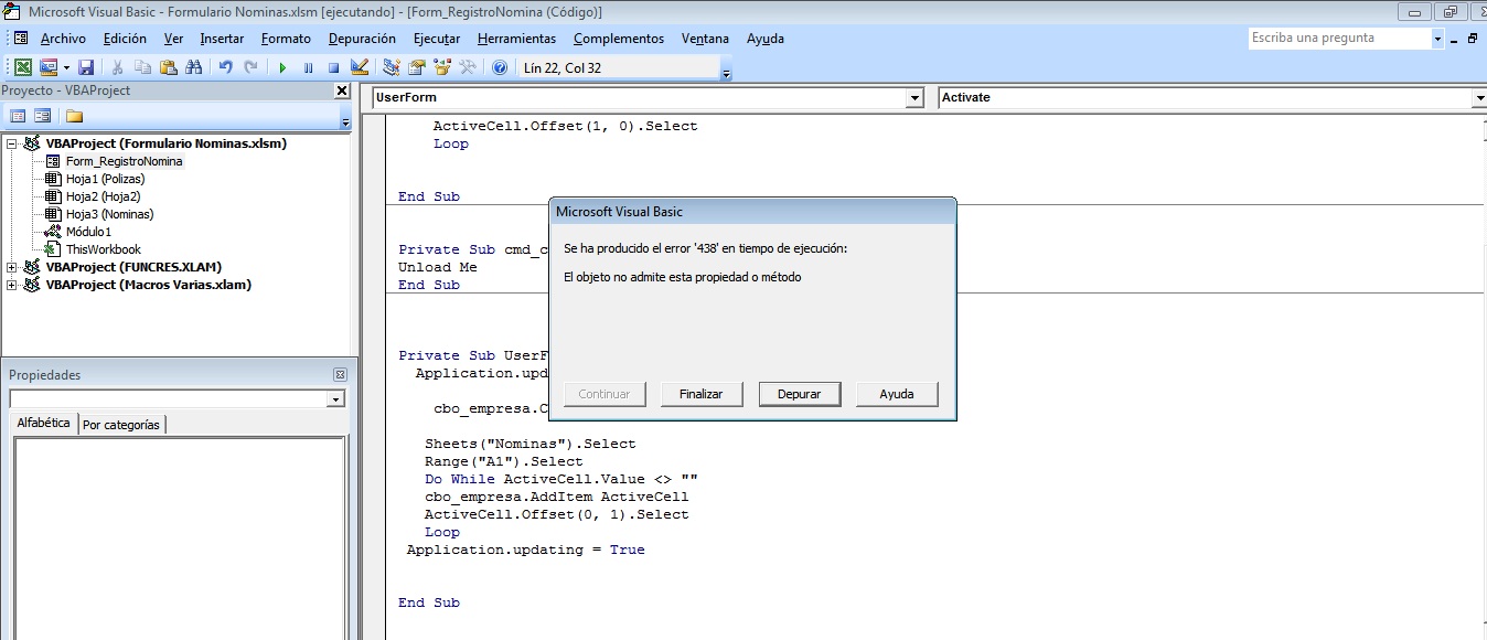 Vincular 2 combos en excel sin que se actualice la pantalla Microsoft