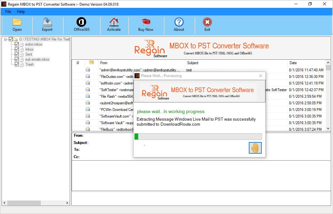 indya software mbox to pst converter