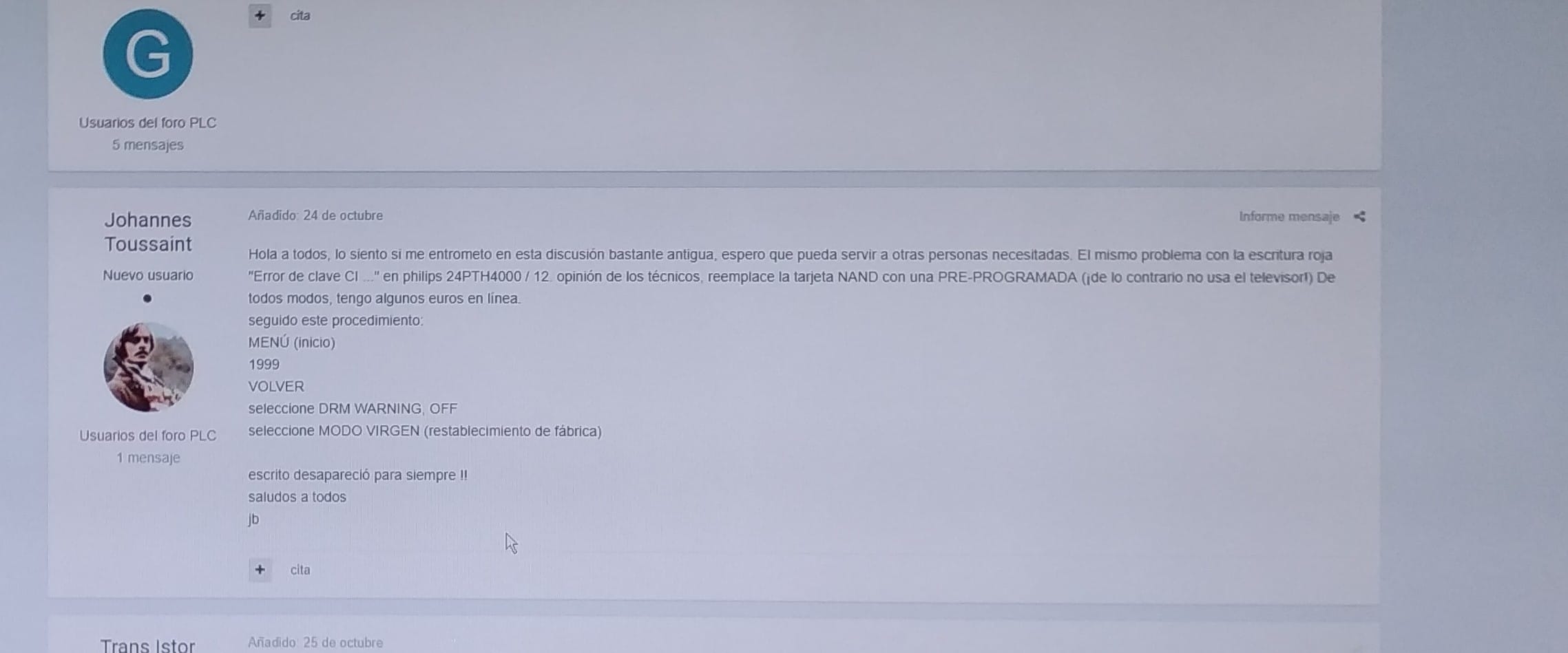 Ci Plus Key Fail Soluzione Philips Tv Fallo "CI PLUS KEY FAIL.." en television phillips - Ingeniería