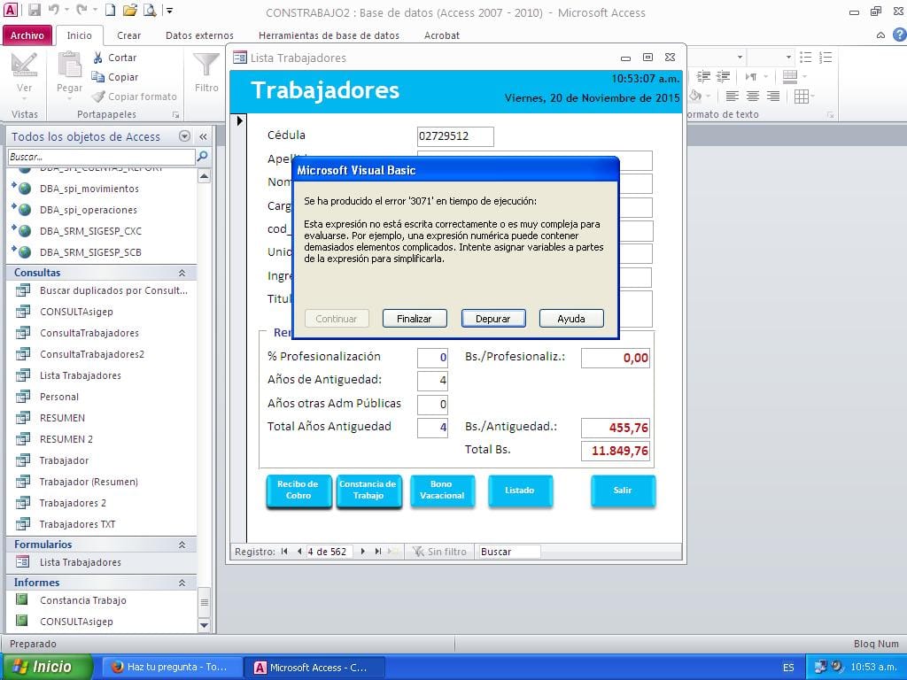 Imprimir registro Activo desde un Formulario Microsoft Access