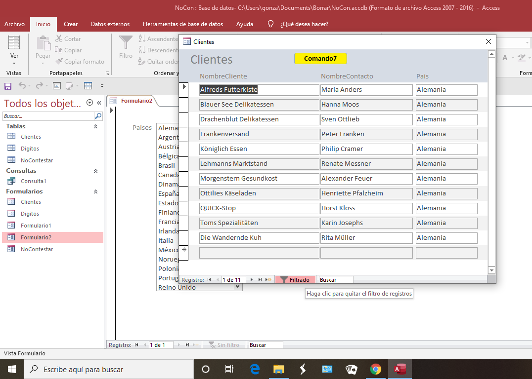 Hay forma por VBA en access de emular un clic sobre el primer registro