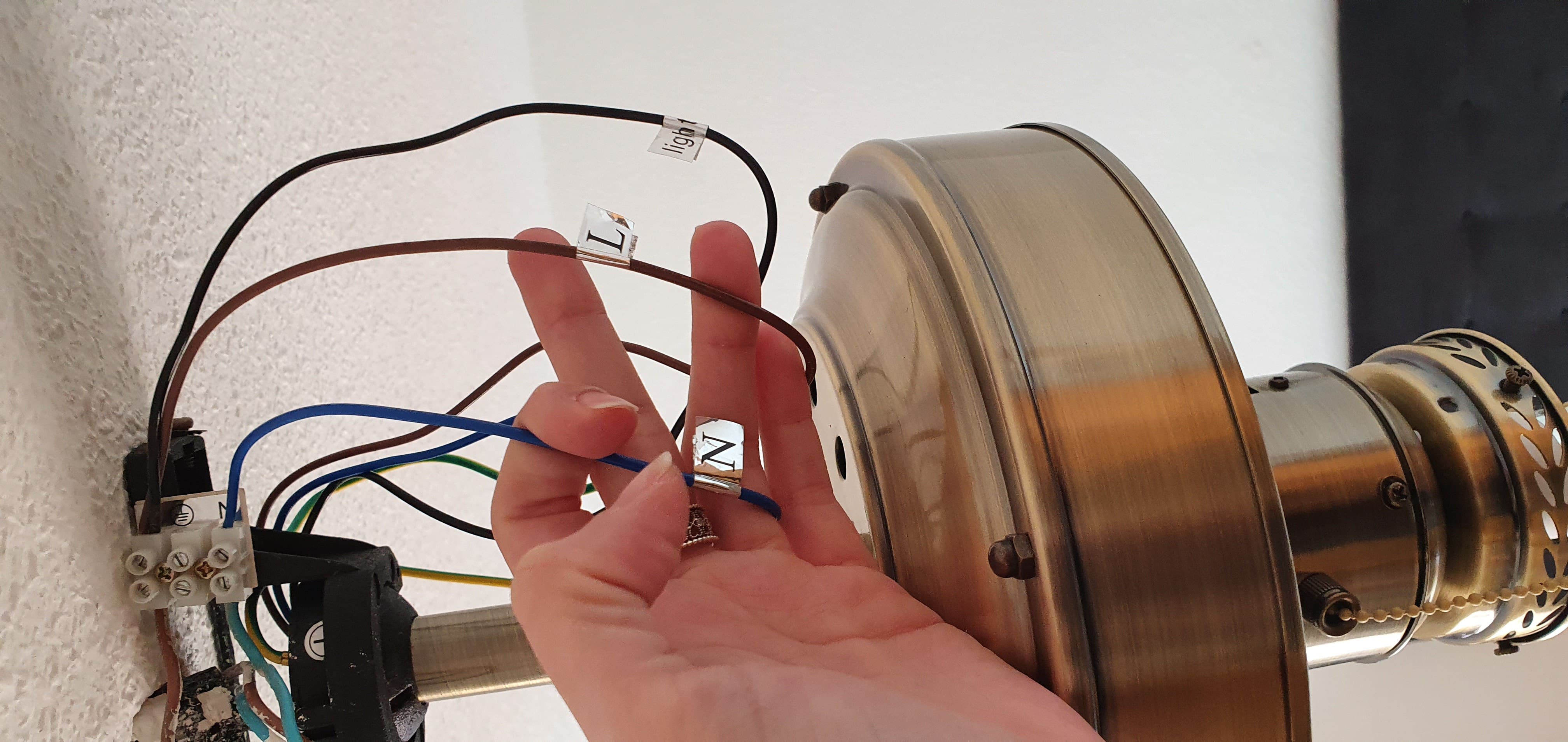 Conexión Ventilador de techo con luz Electricidad del hogar Conexión Ventilador de techo con luz Electricidad del hogar