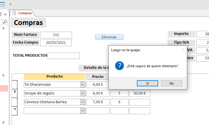 Eliminar Registro De Subformulario Con Botón De Comando - Microsoft ...