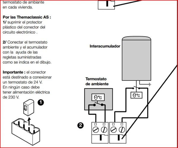 como conectar un termostato a la caldera