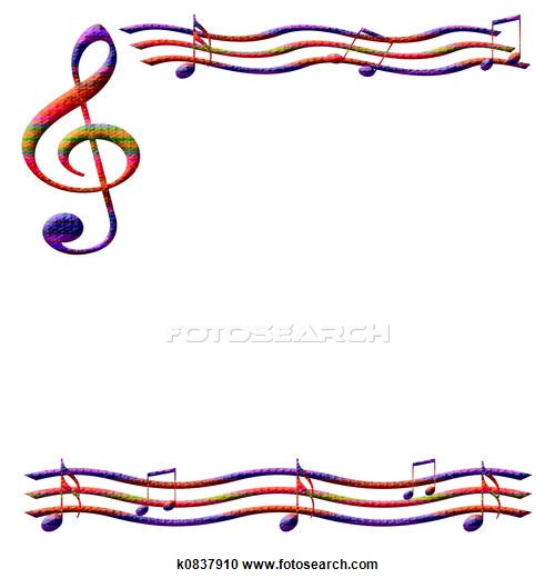 borde de página de notas musicales